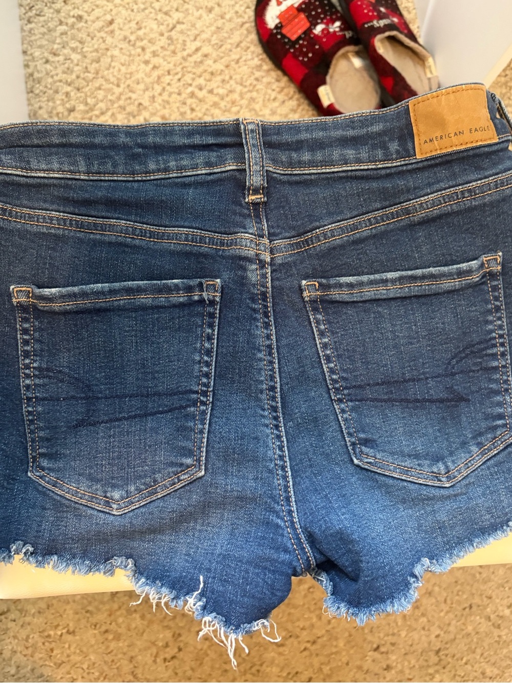 American Eagle “High Rise Shortie” Denim Shorts